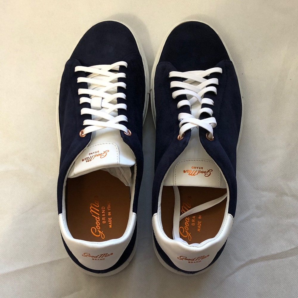 Like New men’s size 9 Good Man Brand Legend Sneakers in Navy and White with box - Picture 5 of 14
